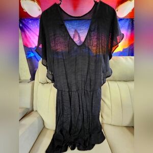 Cover up Black Dress LG/M strappy sides
